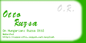 otto ruzsa business card