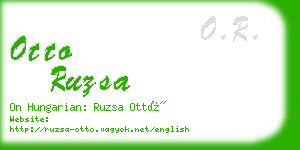 otto ruzsa business card